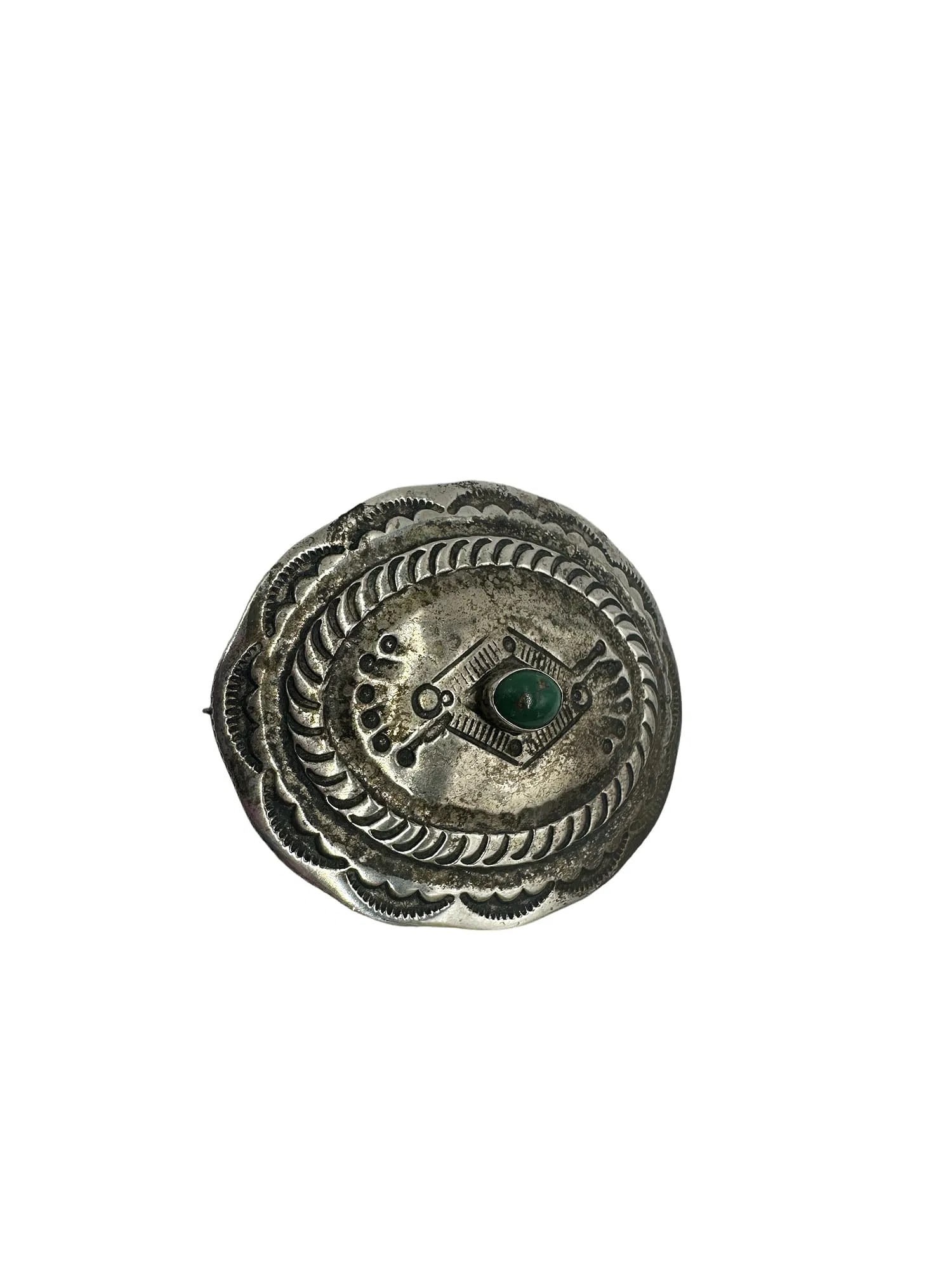 Vintage Native American pin/broochCoin Silver Signed CRZ, Herb Coriz, Kewa: Vintage Native American pin Coin Silver Signed CRZ, Herb Coriz, Kewa 2.25"Lx1.75"h weight 12.81g in house shipping