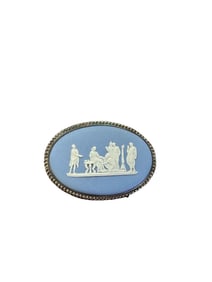 Vintage Jasperware Wedgwood Sterling Silver Pin / Brooch