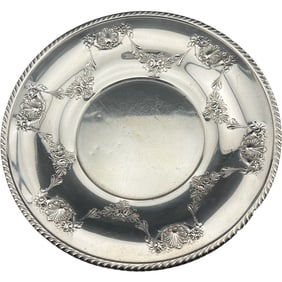 Ellmore Silver Company Sterling Plate " Fiesta Pattern " - From a Charleston Estate