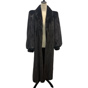 Vintage Bonwit Teller Black Mink Fur Coat