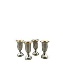 Set of 4 Web Sterling Silver Cordials