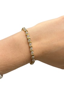 Gold Plated Sterling Silver Diamond Bracelet