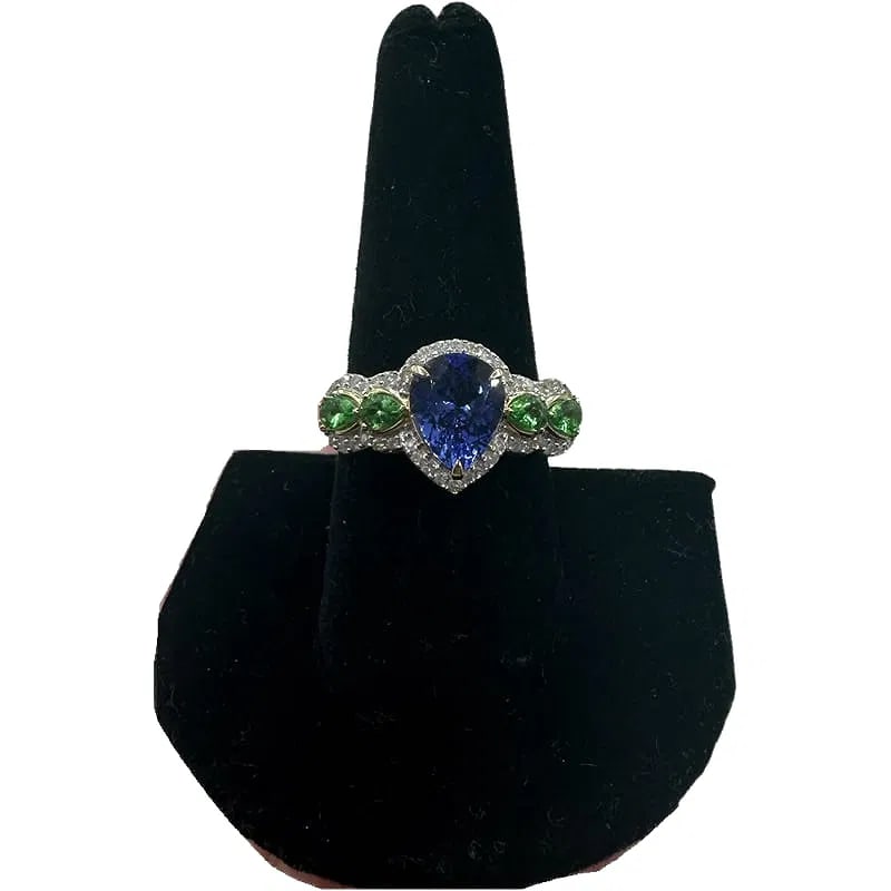 14K Yellow Gold Park Avenue Collection with Tanzanite, Tsavorite Garnet and White Diamonds (1 of 4)