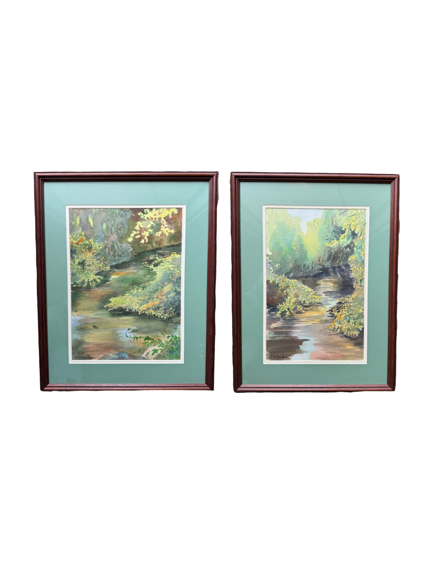 Set of 2 Beautifully Framed Signed Watercolor Prints (1 of 7)