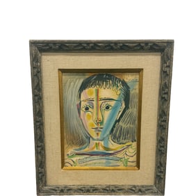 Pablo Picasso 'Tete D'un Juene Homme' Lithograph