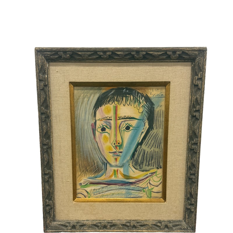 Pablo Picasso 'Tete D'un Juene Homme' Lithograph (1 of 5)