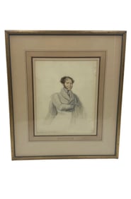 Original Daniel Maclise Watercolor Portrait of a Lord Circa 1835