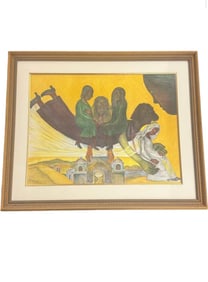 Large Rodolfo Morales “Como Novia De Pueblo" Lithograph 2/10
