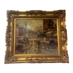 Beautiful Oil On Canvas Signed William H