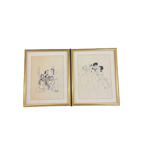 Pair of Al Hirschfeld Prints - Joan Sutherland and La Traviata