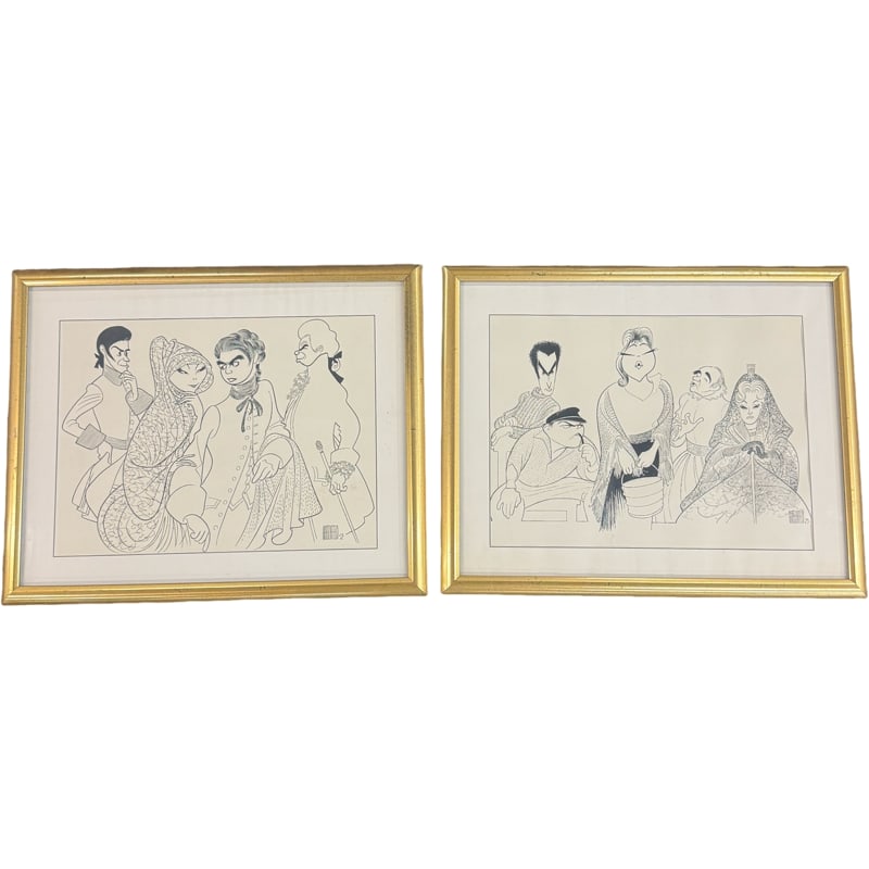 Pair of Al Hirschfeld Prints - Manon Lescaut and IL Trittico (1 of 4)