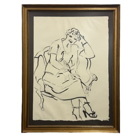 "Celia - Weary" by David Hockney Signed and Framed Lithograph 55/100