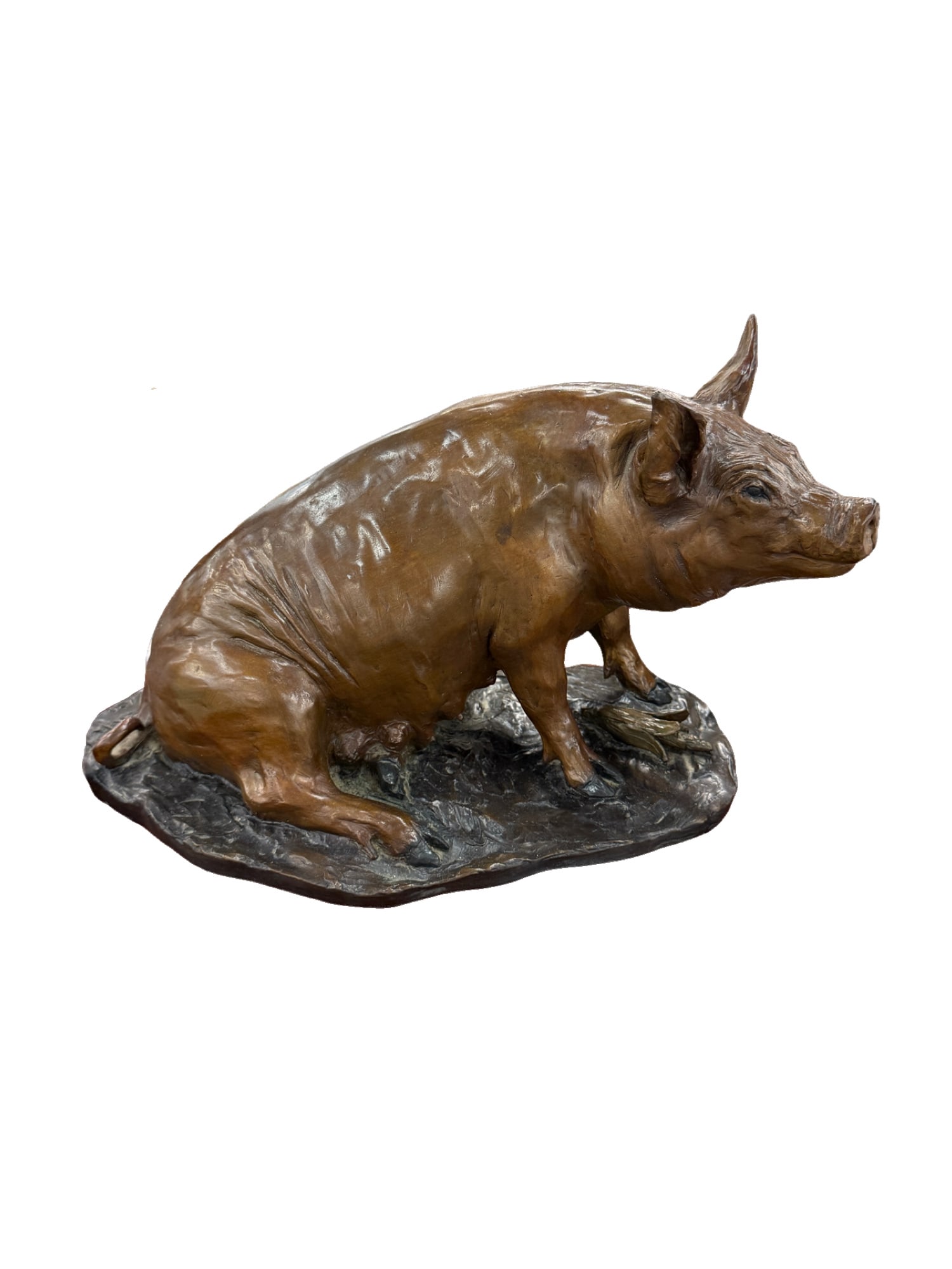 Bronze Pig Sculpture by William H. Turner (1 of 6)