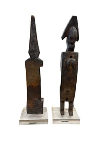 African Bamana Door Lock on Acrylic Stands