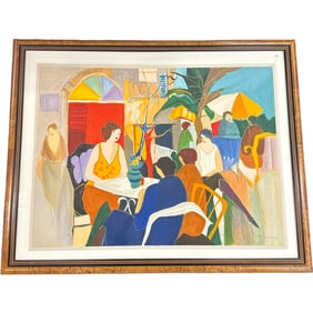 Itzchak Tarkay Lithograph Artists Proof "Garden Cafe"