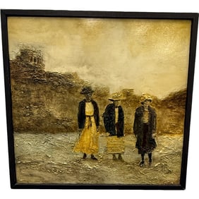 Beautiful Giclee Landscape With Three Women