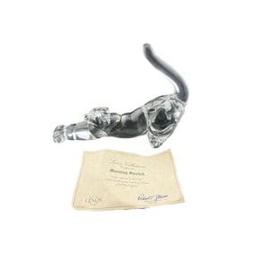 Lenox Lead Crystal Cat Collection Morning Stretch Figurine