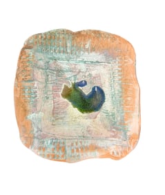 Beautiful Ceramic Plate Pottery by Charleston Artist Nina Liu