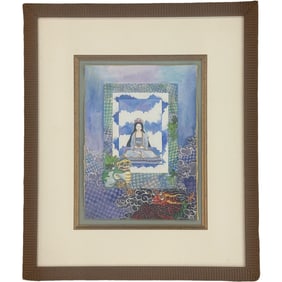 Original Martha Elizabeth Ferguson Watercolor Painting "Yuan Yin"