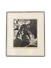 "Small Circle" by Donald E. Crouch Framed Lithograph 6/12