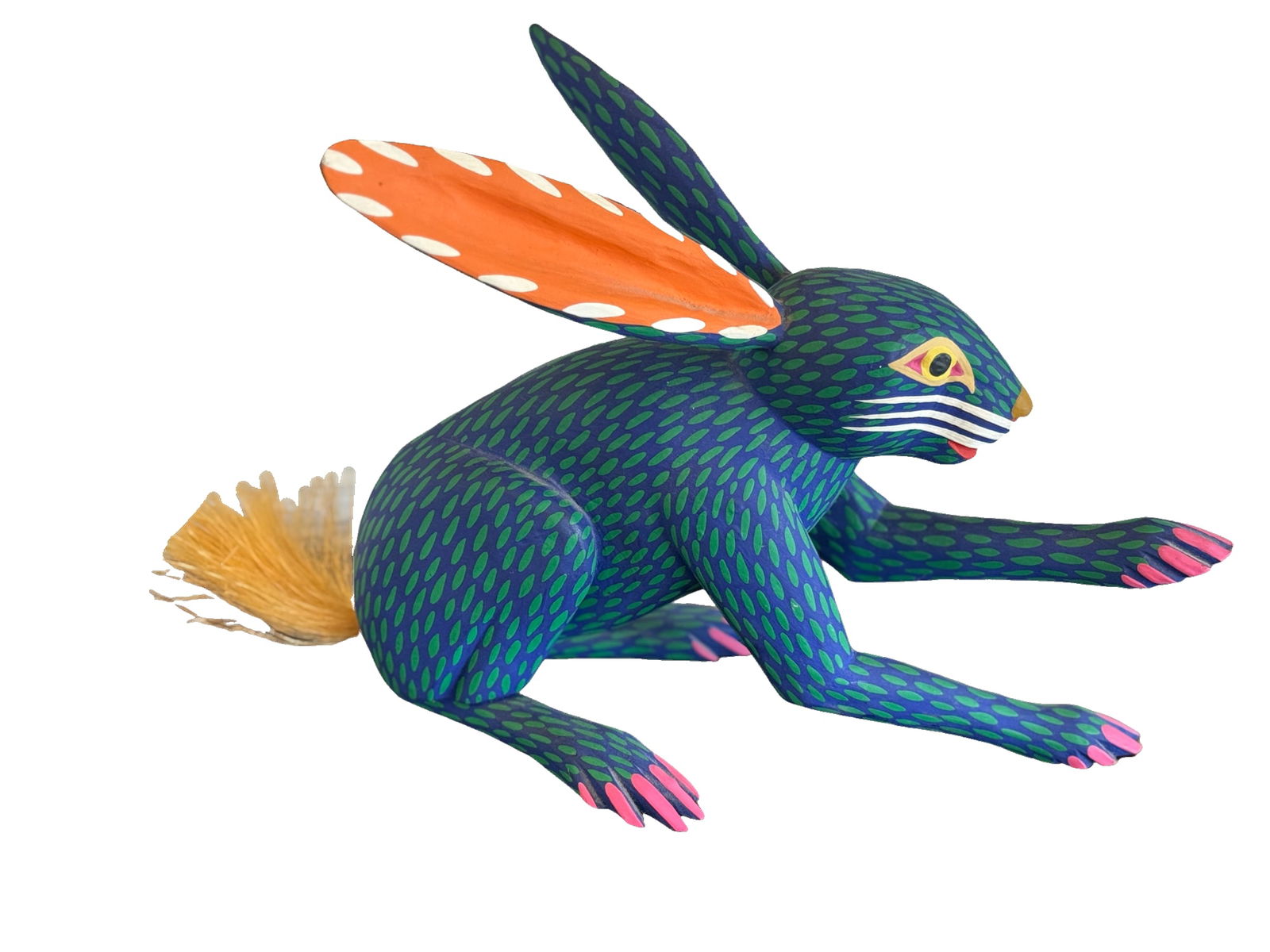 Manuel Jimenez Oaxaca Carved Signed Hand Painted Rabbit Folk Art Mexico Sculpture (1 of 8)