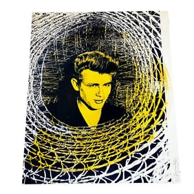 Large Silkscreen of James Dean By Peter Tunney