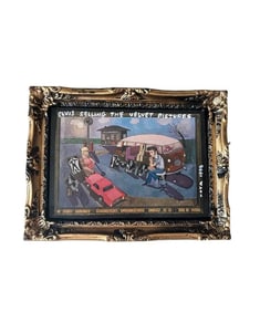 Folk Artist Kata Billups Elvis Print with Original Signature