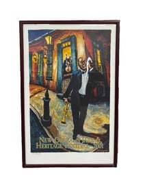New Orleans Jazz & Heritage Festival 2001 Framed and Signed Poster