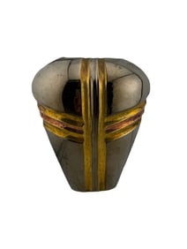 Art Deco Solid Brass Vase