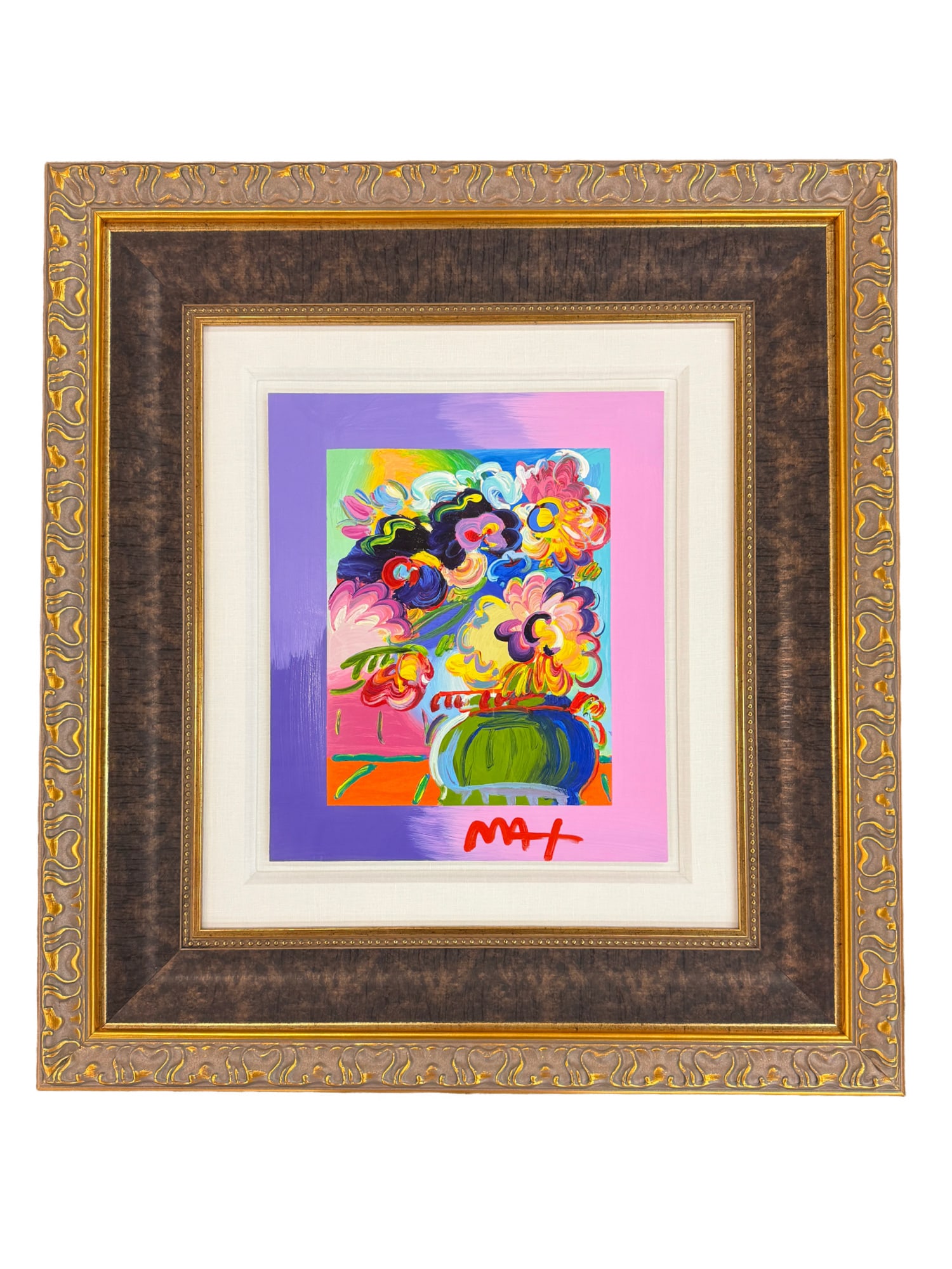 "Vase of Flowers" by Peter Max Signed and Framed (1 of 6)