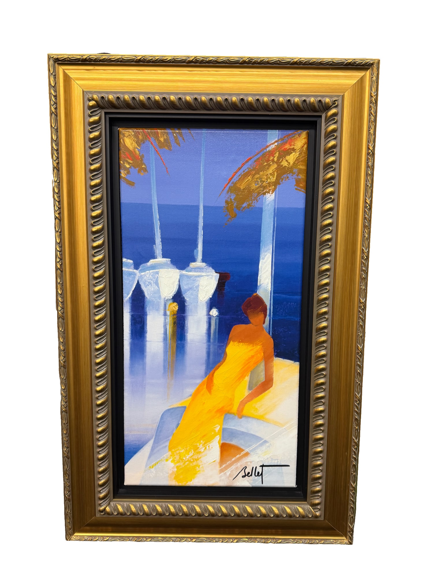 "Marine Blanche" by Emile Bellet Signed and Framed Giclee (1 of 4)