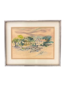 Signed and Framed Original Watercolor by D.B. Browning