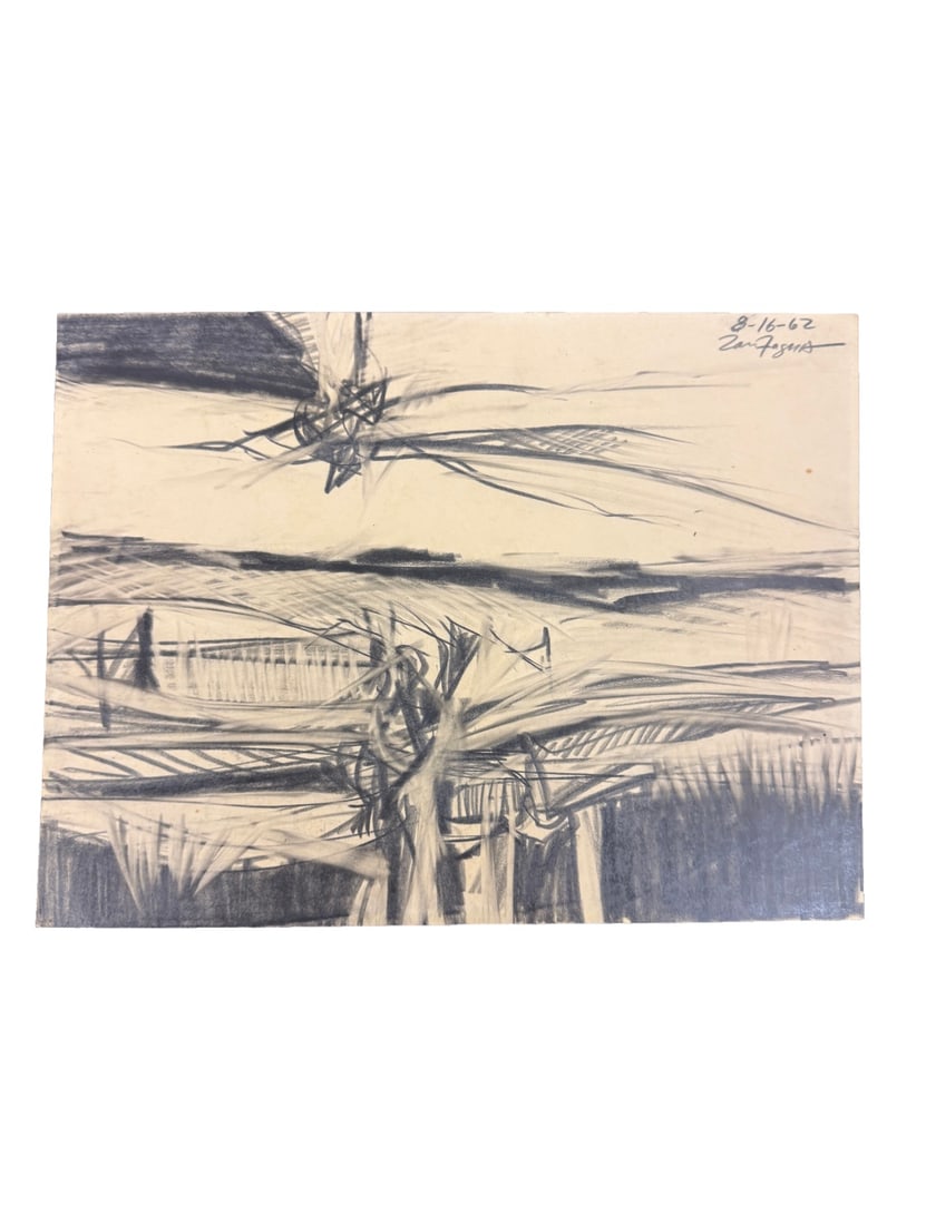 Original Signed Graphite Pencil Drawing on Cardstock by Don Zanfagna (1 of 1)