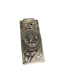 Sterling Silver Mexico Saint Christopher Money Clip
