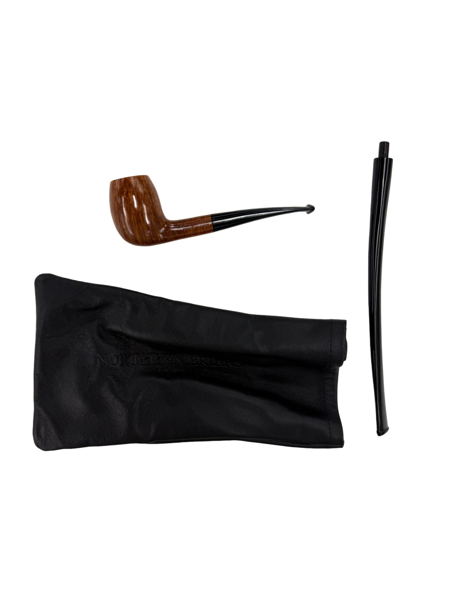 Northern Briars Handmade in England Pipe with Bag and Pipe Extension (1 of 7)