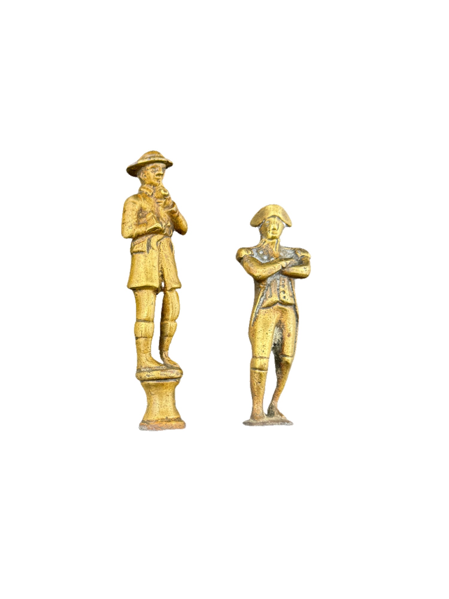 Vintage Bronze/Brass Pipe Tamper Figurines Set of 2 (1 of 5)