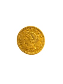 1843 - Rare C Mint $2.50 Liberty Head Gold Coin Quarter Eagle