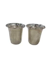 Sterling Silver Small Star of David Cups Set of 2
