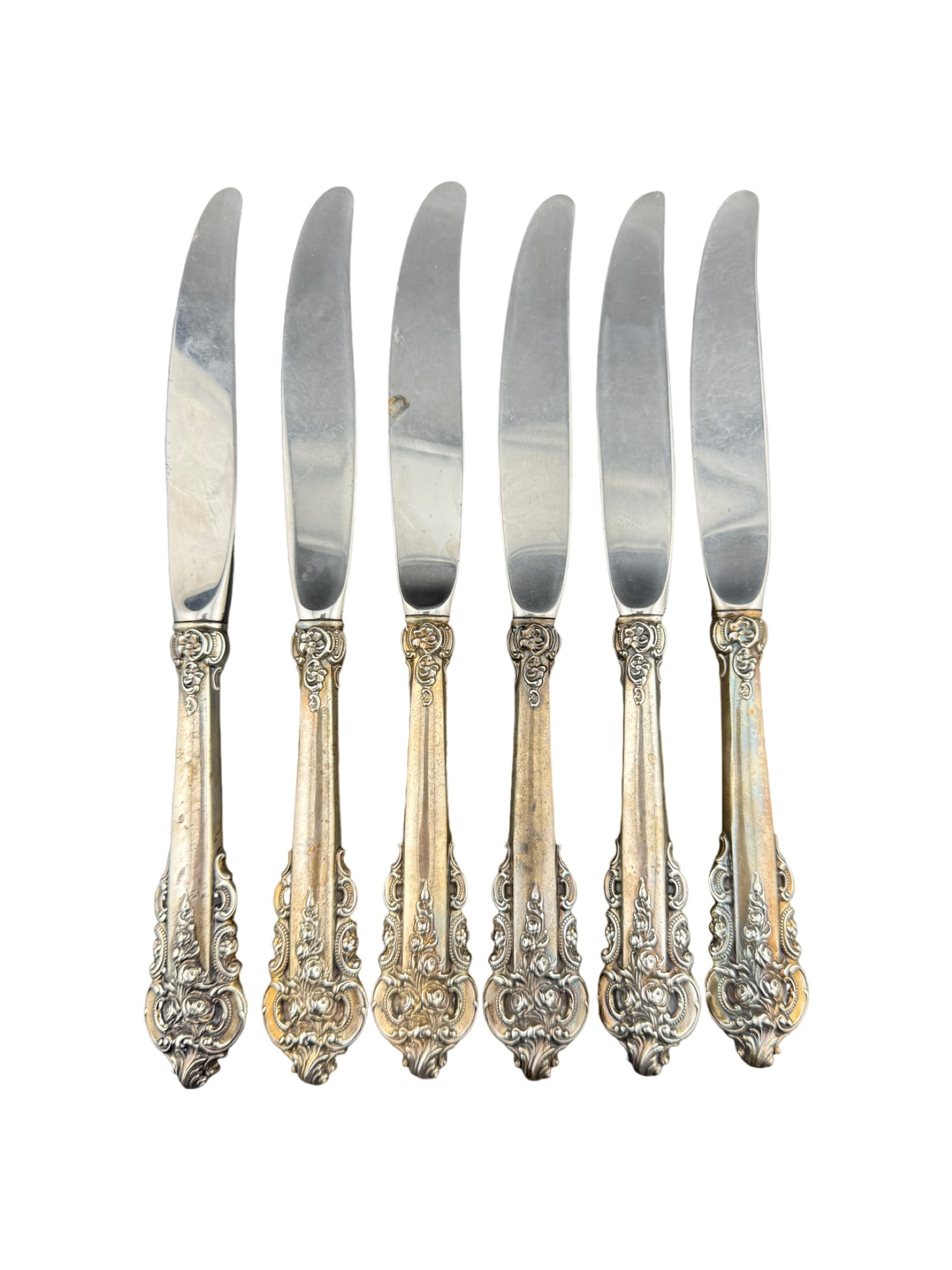 Wallace "Grand Baroque" Sterling Silver Butter Knives Set of 12 (1 of 6)