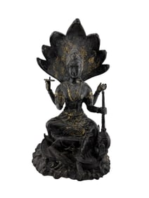 Large vintage Sihuhata Bronze and Gold Gilt Sculpture