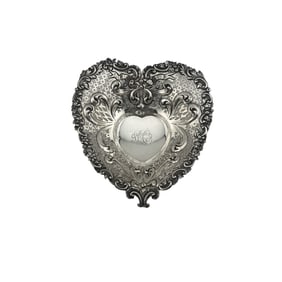 Gorham Sterling Silver Heart Shape Candy Dish - A4308