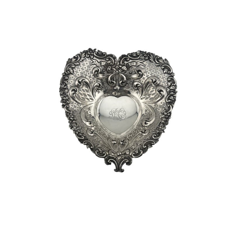 Gorham Sterling Silver Heart Shape Candy Dish - A4308 (1 of 3)