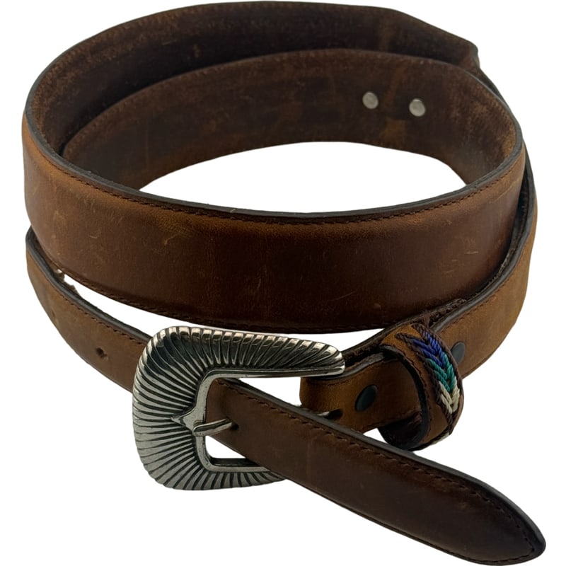 Vintage Tony Lama Leather Belt: PLEASE READ: If you win this item, please select self arranged for in house shipping when paying invoice Vintage Tony Lama Leather Belt size 38