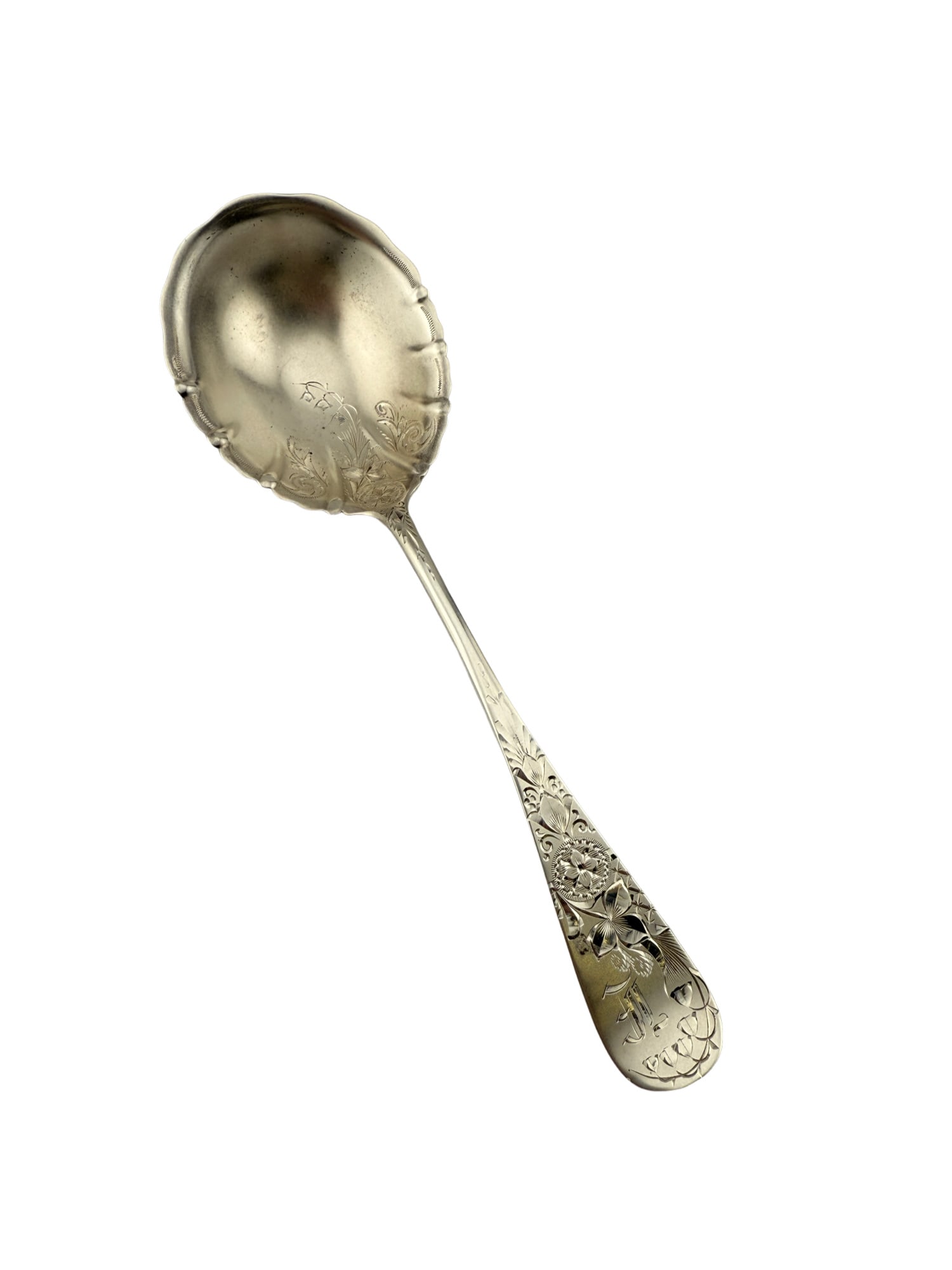 Sterling Silver Whiting Antique Lilly Engraved #23 Spoon (1 of 5)