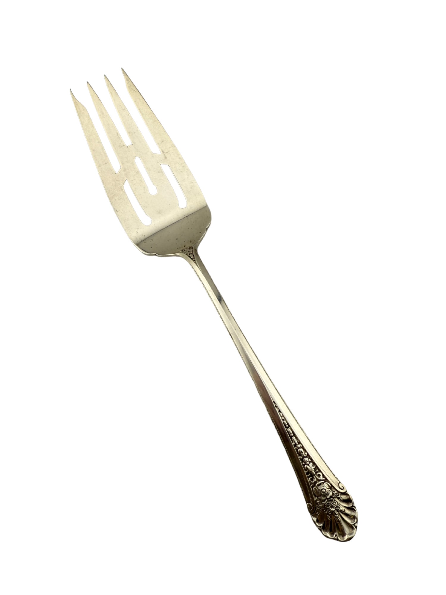 Sterling Silver Towle Royal Windsor Meat Fork: PLEASE READ: If you win this item, please select self arranged for in house shipping when paying invoice Sterling Silver Towle Royal Windsor Meat Fork 85 grams 9 inches