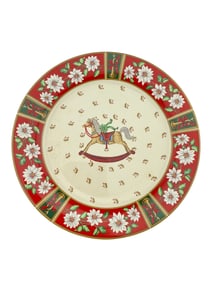 Charlton Hall by Kobe 12 Vintage Porcelain Dessert Plates Christmas China