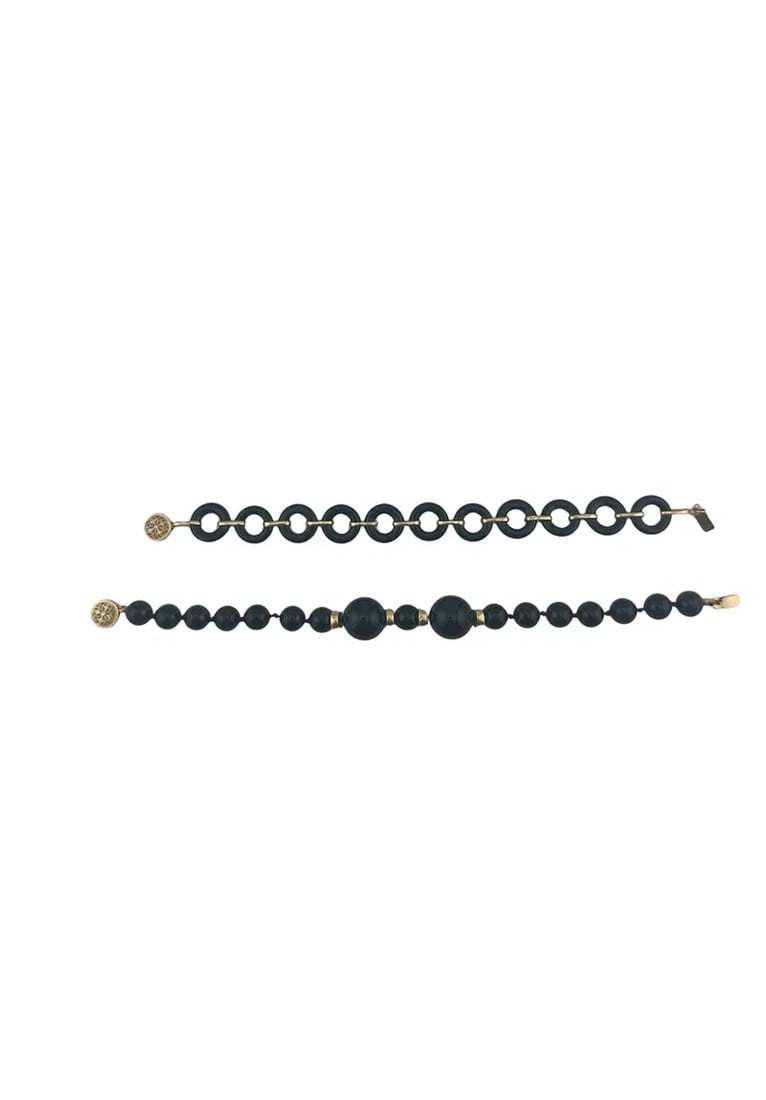 Two 14K Bracelets with Black Onyx (1 of 9)