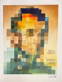 Salvador Dali Abstract Lincoln Numbered Lithograph "Gala regardant la mer Méditerranée"