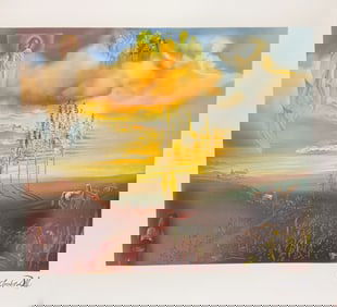 Salvador Dali "Le Chateau de Gala a Pueblo" Limited Edition Lithograph