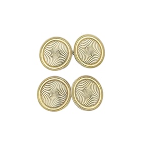 Vintage 10K Gold Spiral Cufflinks